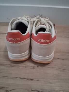 adidas Cream & Coral Suede Retro Sneakers